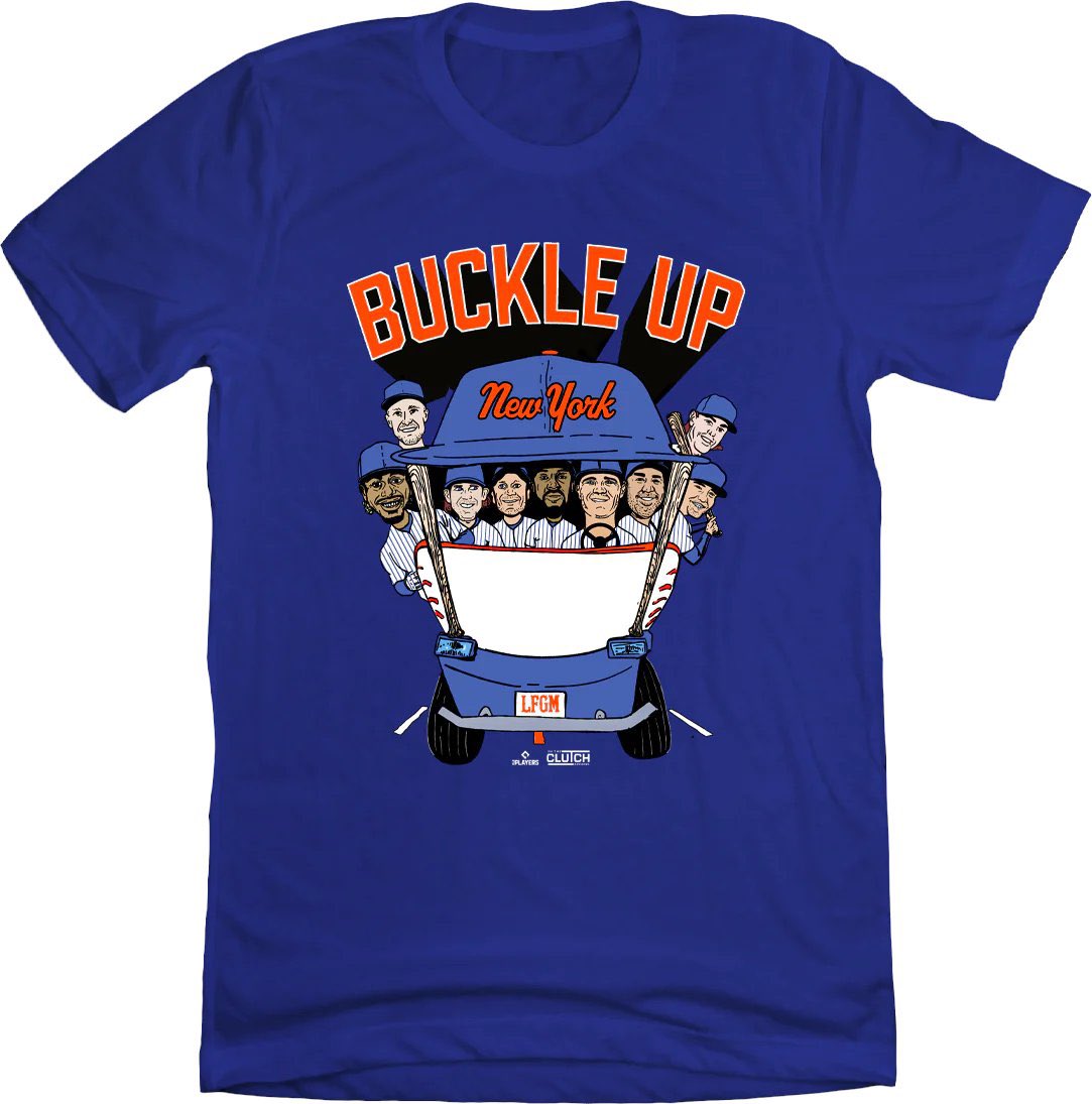 🚨🚨🚨 GIVEAWAY 🚨🚨🚨

RETWEET &amp; LIKE for a chance to WIN this "Buckle Up" 2023 #Mets Tee! The winner gets to choose the color of their choice! 🔥 

To be ELIGIBLE to WIN you MUST: ⬇️

• RETWEET, LIKE, and FOLLOW BOTH <a href="/InTheClutchCom/">In The Clutch</a> &amp; @genymets! 

Best of luck everyone! #LGM