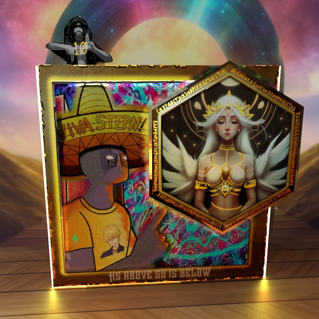 ArmandiElaion's tweet photo. 👽😇Introducing the eleventh NEo ARchetype: The GOlden Imaginative Conqueror! A magnificent fusion of Crypto Archetypes and NEo Angels. The proud owner @Ziricote521
Inside it symbols dewells the one representing our beloved @CM_Gilgamesh 🙌
@CryptoArchetyps @mooarofficial #GMT https://t.co/KJtOQB9ok3