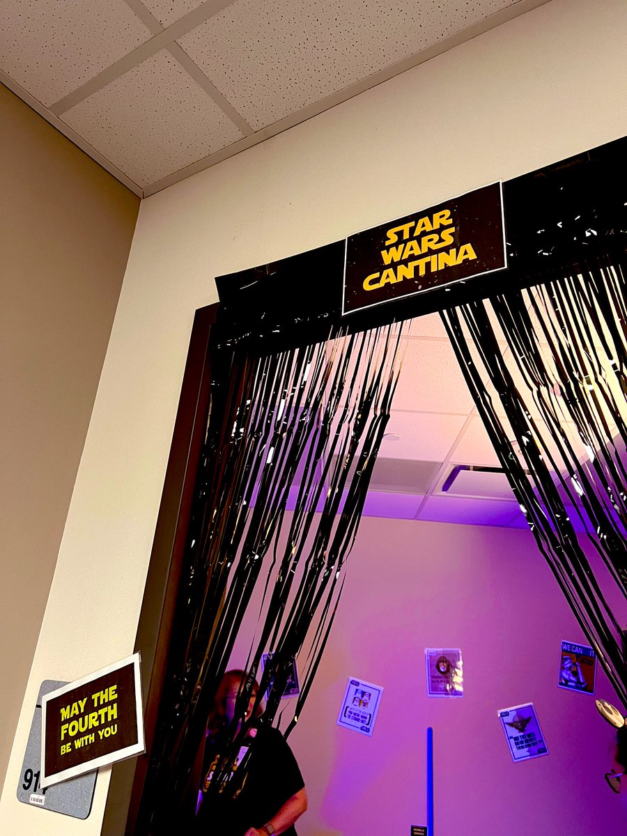 b_kleman's tweet photo. STAAR - May the fourth be with you! Our teachers are yoda best! Check out the Star Wars Cantina ⭐️⭐️🍿🍿 #BlackshearShinesBright #BestJobEver @BlackshearKISD https://t.co/8UIESsbO41