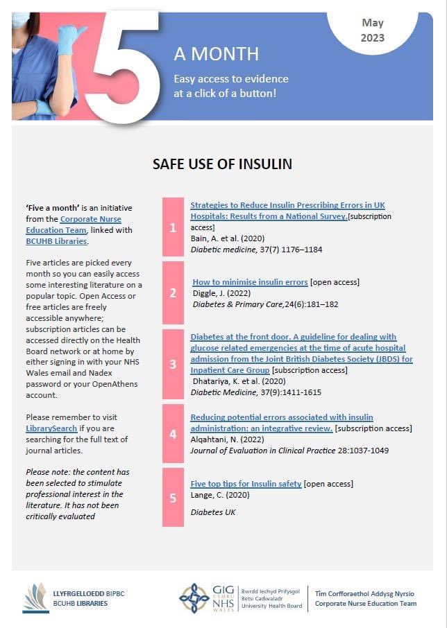 Ffion Pursglove (@pwrsmanag) on Twitter photo Insulin Safety Week is almost here! <a href="/Medsafety_BCU/">BCU Medication Safety Team</a> have joined forces with the nurse education team & <a href="/BCUHB_Libraries/">BCUHB Libraries</a> to provide staff with easy access to articles for CPD. Stay tuned for more updates on how we're promoting insulin safety in <a href="/BetsiCadwaladr/">Betsi Cadwaladr</a> #IWS2023 Insulin Safety Week is almost here! <a href="/Medsafety_BCU/">BCU Medication Safety Team</a> have joined forces with the nurse education team & <a href="/BCUHB_Libraries/">BCUHB Libraries</a> to provide staff with easy access to articles for CPD. Stay tuned for more updates on how we're promoting insulin safety in <a href="/BetsiCadwaladr/">Betsi Cadwaladr</a> #IWS2023