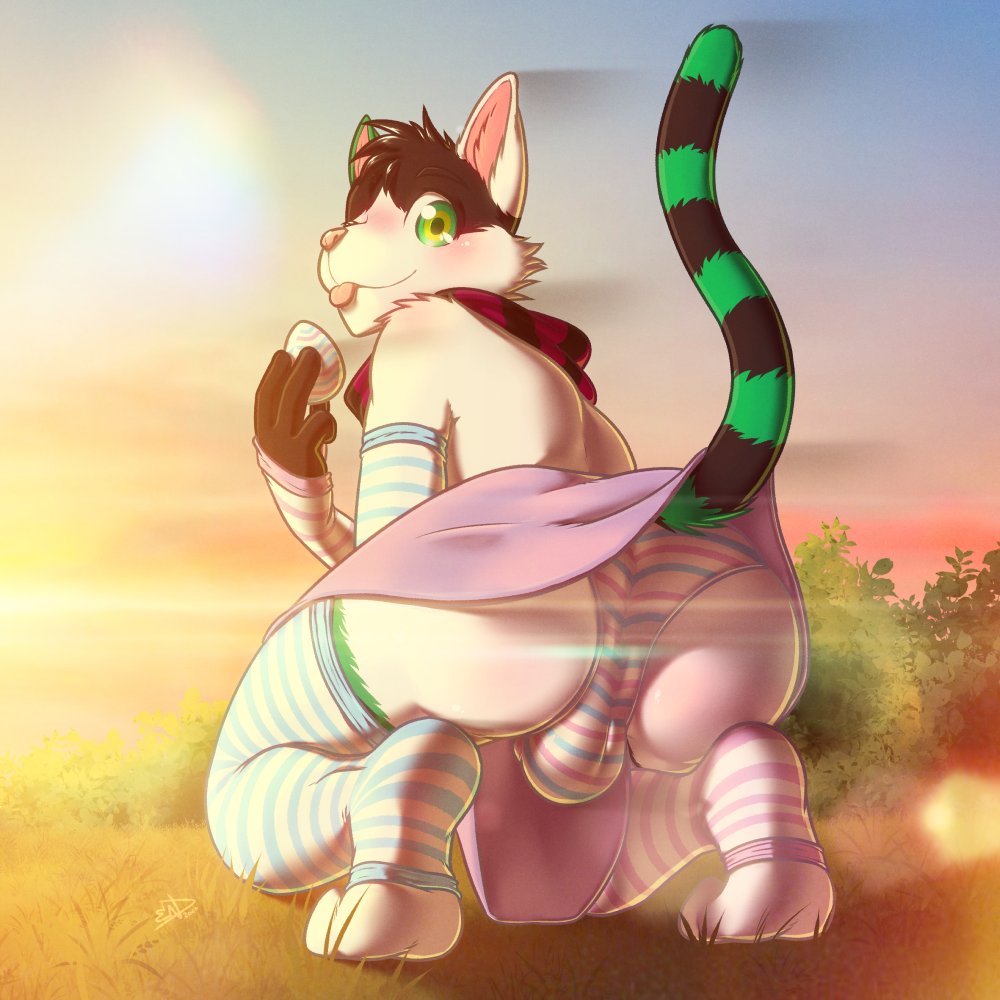 Elrontur's tweet photo. "Hey, this one looks familiar..."
Snowwy on the Easter hunt :3

Another lovely art piece by @EndCoon 🎨♥️✨️ https://t.co/ocQkbjHyJz