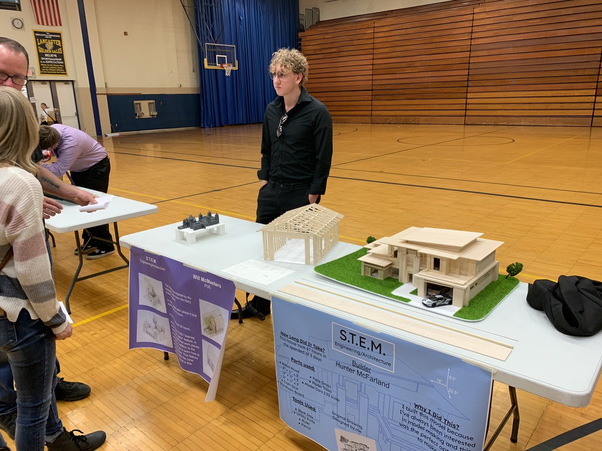 spangler_steve's tweet photo. LHS 2023 STEM Showcase!  We have come a long way.  Some very impressive examples of innovation, design and research. @AppSTEMCollab #stemstrong23 https://t.co/w62XZC0cBw