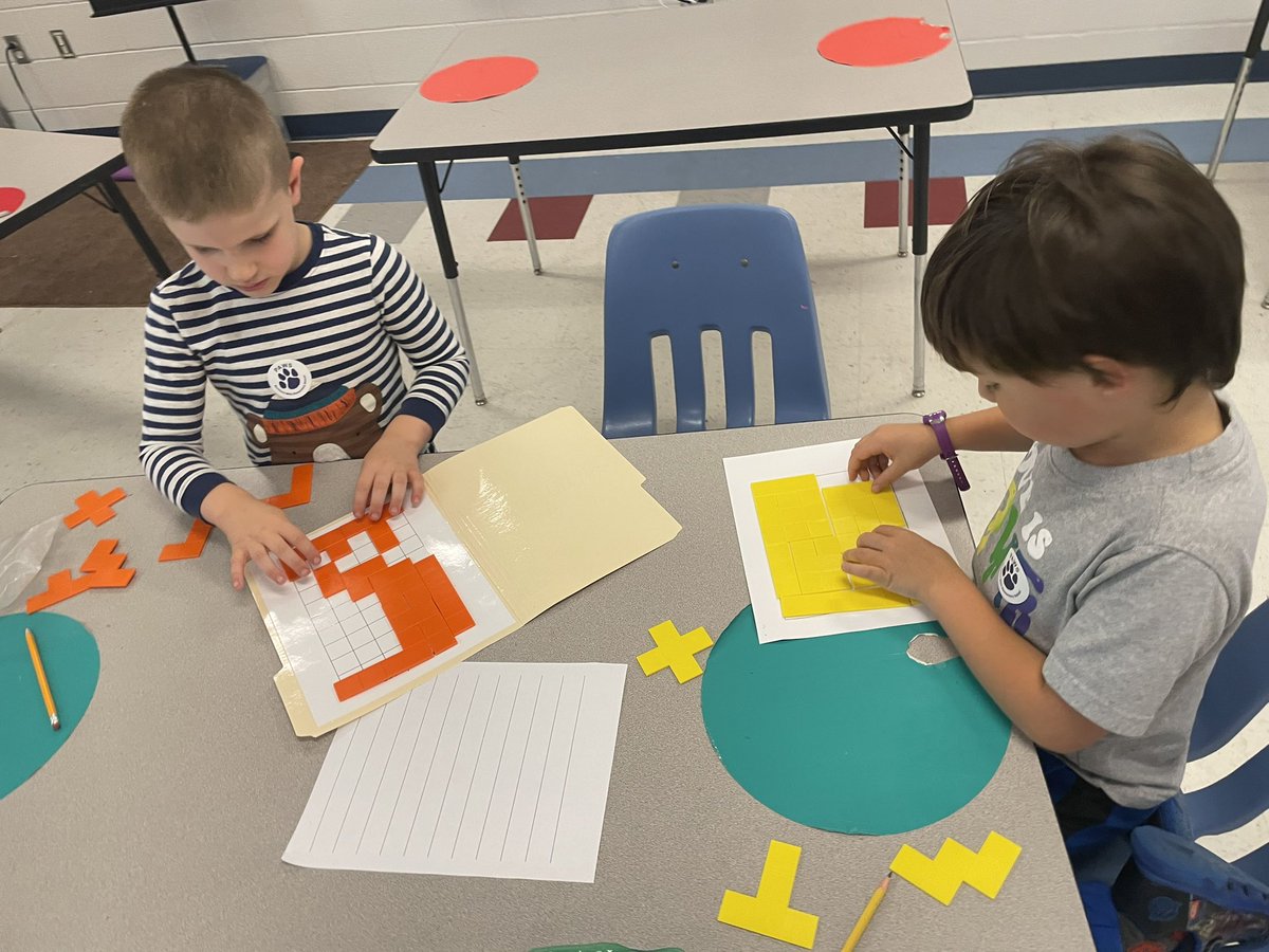 MsLinehanBMES's tweet photo. Pentominoes with some Kinders… “Okay, time to clean up it’s almost dismissal.” 
6yo “How dare you make us clean up!!” Another 6yo: “Yeah! We don’t want to go back!!” 😂😂  @ModedraBMES @PWCSGiftedEd #TimeFliesWhenYoureHavingFun! https://t.co/IsdKufQl7A