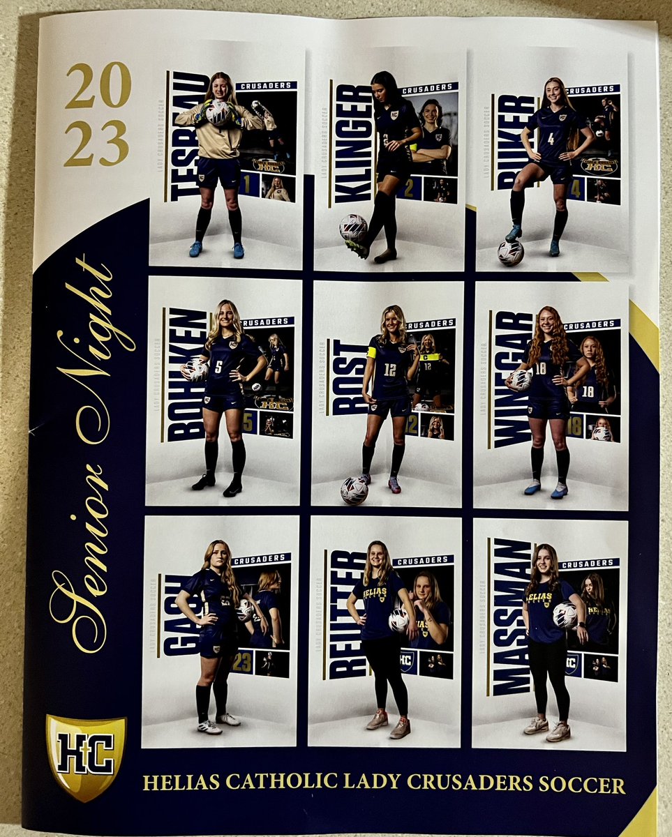 reutter_lisa's tweet photo. Brooke and her soccer friends were recognized last night during Senior night at Helias and they won!  Congratulations girls! https://t.co/PcM00wBWHd