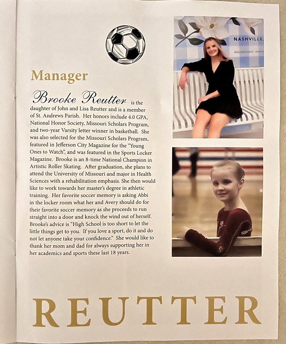 reutter_lisa's tweet photo. Brooke and her soccer friends were recognized last night during Senior night at Helias and they won!  Congratulations girls! https://t.co/PcM00wBWHd