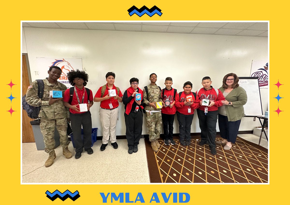 YMLA AVID students decorated teachers' college tissue boxes for Teacher Appreciation Week! Ms.Bowen found a way for students to learn about college and how to show appreciation to our awesome teachers. Because in GPISD we love to be kind!