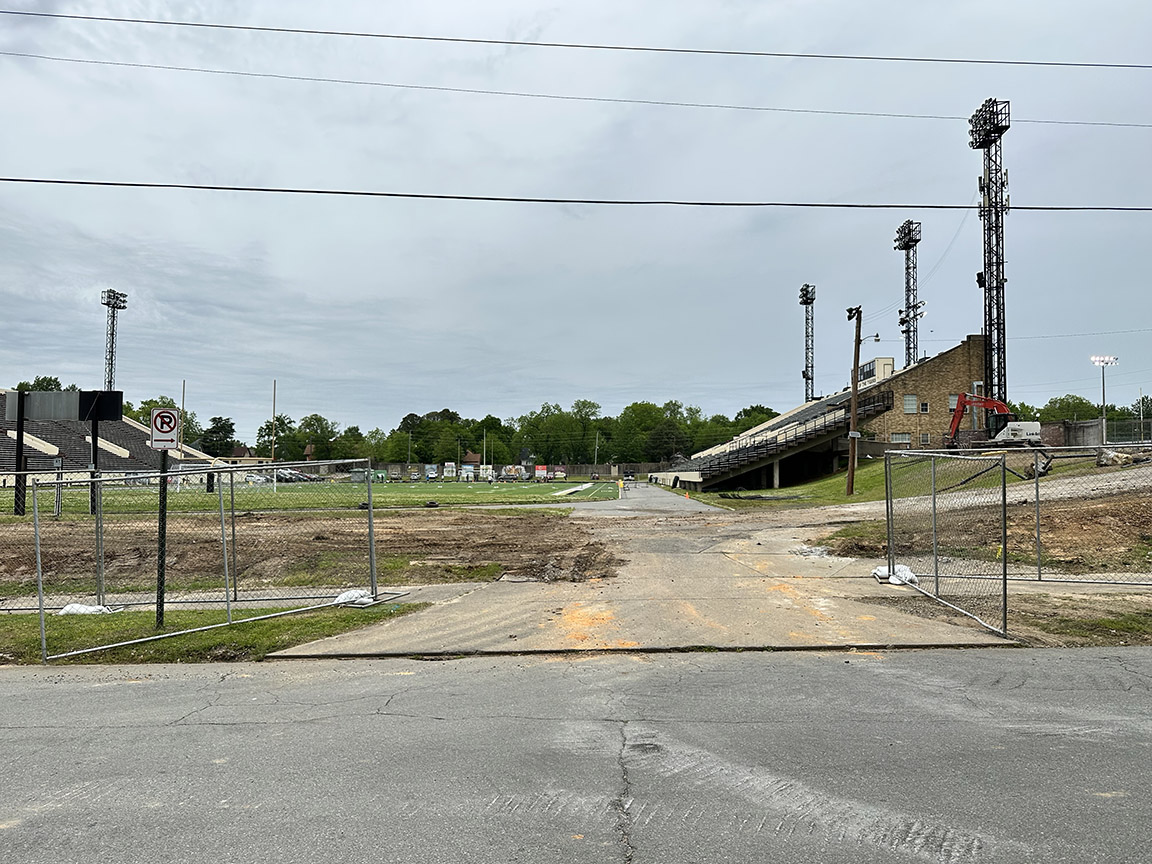 Tommy Walker (@oldwarrior_61) on Twitter photo A part of history was taken down today at <a href="/lrtigerfootball/">Central Football</a> Quigley Stadium. The south end zone wall was removed to begin construction on the 9.1 million dollar indoor facility. History removed with progress to begin! #TigerPride A part of history was taken down today at <a href="/lrtigerfootball/">Central Football</a> Quigley Stadium. The south end zone wall was removed to begin construction on the 9.1 million dollar indoor facility. History removed with progress to begin! #TigerPride