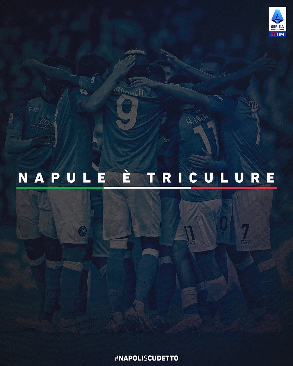 SerieA's tweet photo. Napule è mille culure 
Napule è mille paure 
Napule è a voce de' criature 
Che saglie chianu chianu 
E tu sai ca' non si sulo
💙🇮🇹🏆 https://t.co/6YdV7qcY7A