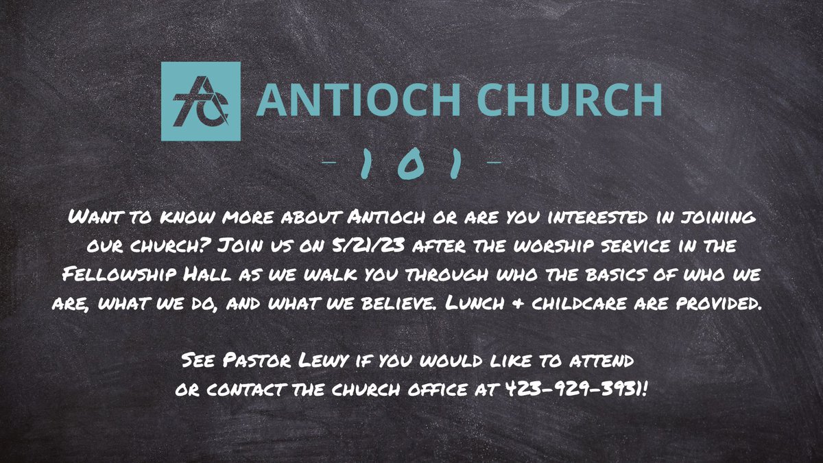 antiochjctn's tweet photo. Interested in joining our church family or have questions? https://t.co/CpunqCkwzF