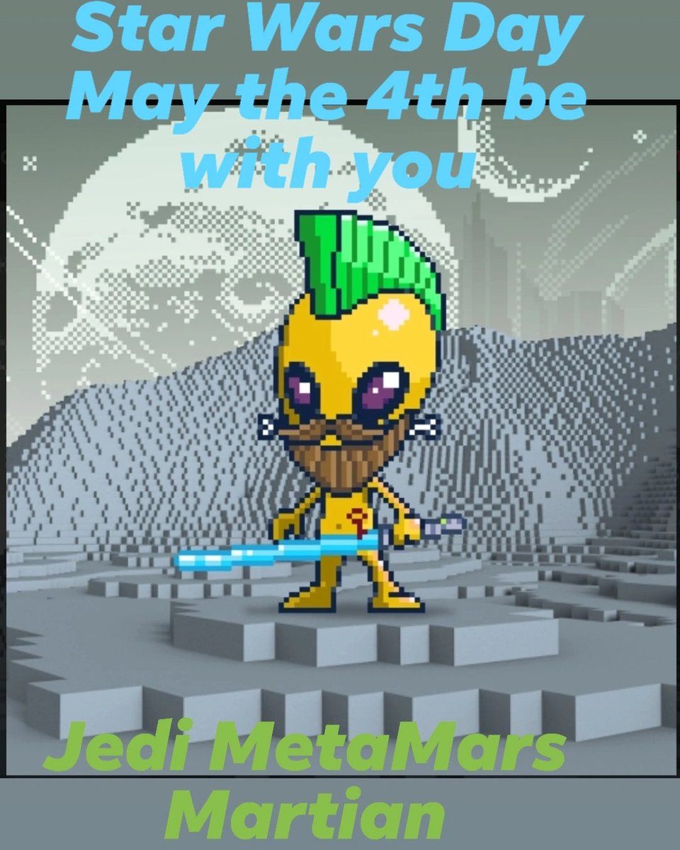 drew_shreeves's tweet photo. May the 4th Be with You! My #Jedi Meta Martian. @MMARTSCLUB @NexusEcosystem #gamerDown #metaMartian #Mohawk #StarWarsDay #mlm #lighsaber #MayTheFourthBeWithYou #Maythe4bewithyou https://t.co/liz4m7OJsr