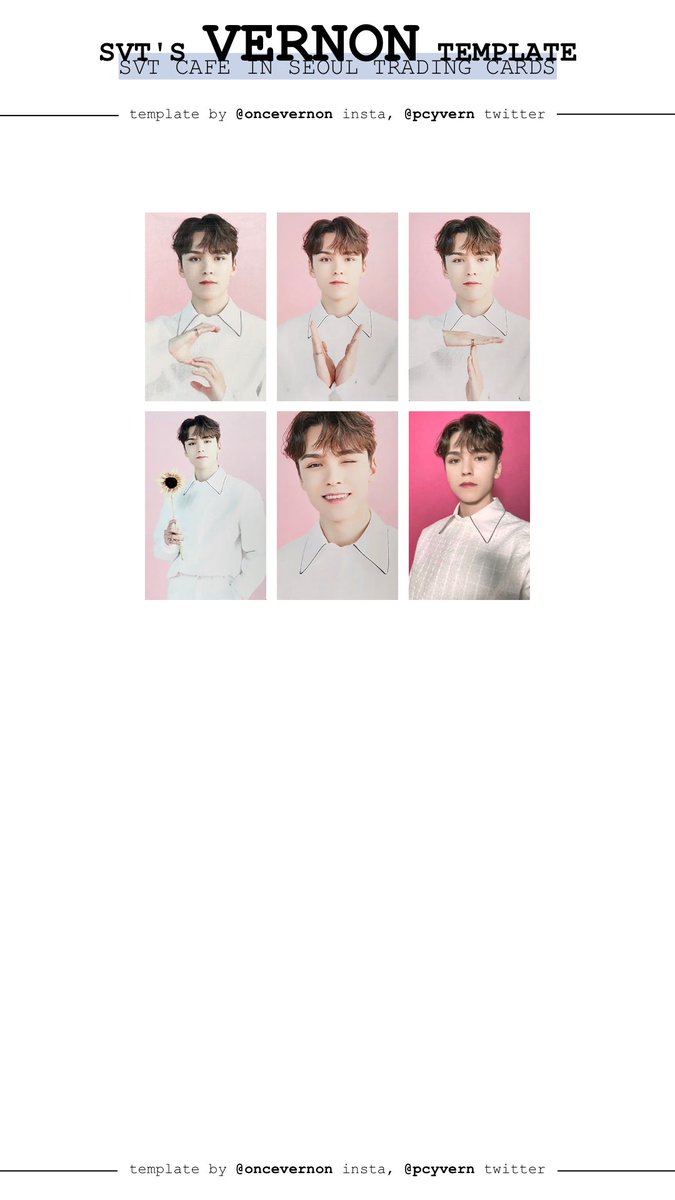 individual member templates for seventeen cafe in seoul trading