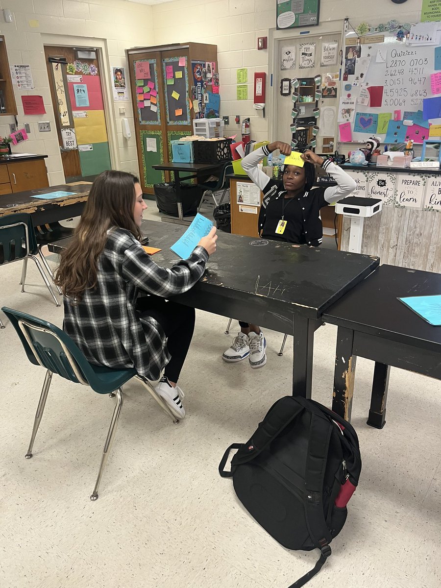 MrsPaulSCIENCE's tweet photo. Do you ever create a lesson & it goes off more perfectly than you could have imagined & you just bask in the glory of your kids having a BLAST learning & challenging each other? I HAVE & that was me today!! #VCSscience #FSSAreview #hedbanz https://t.co/Czl3SHNMfg