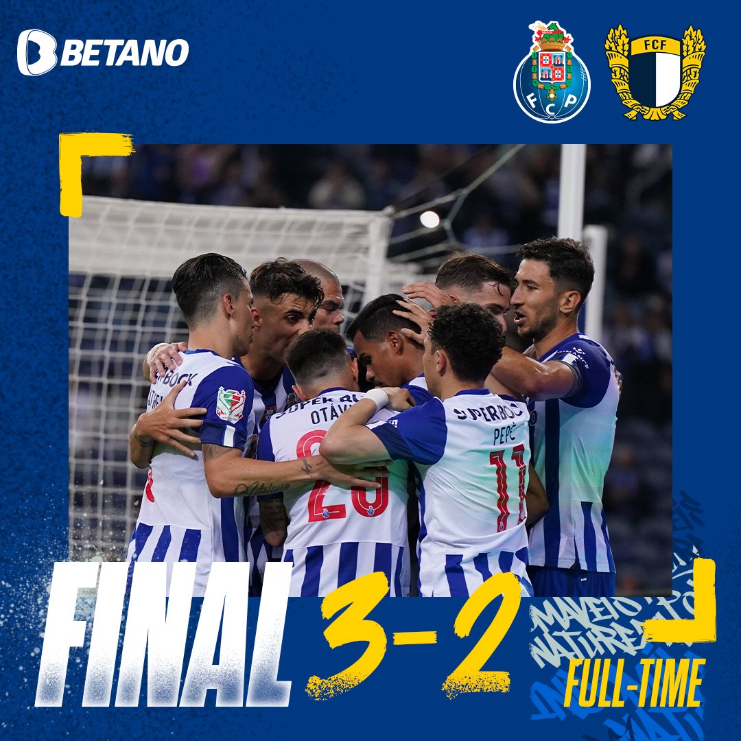 FCPorto_es's tweet photo. ¡ESTAMOS EN LA FINAL! 🤩

🔵⚪FC Porto 3-2 FC Famalicão
#FCPFCF #TaçadePortugal https://t.co/cy9lYUuKkh