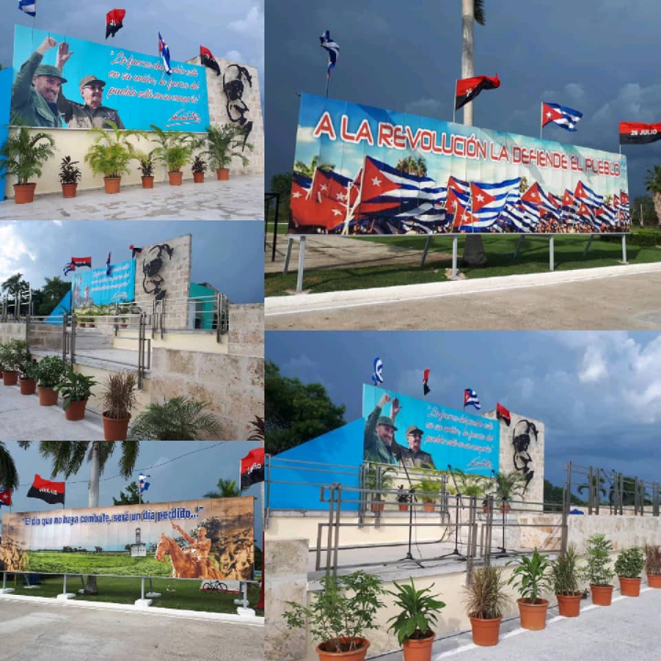 Queda lista nuestra Plaza Máximo Gómez en #CiegodeAvila, para celebrar mañana el Desfile por el Día Internacional de los trabajadores.
#LatirXUn26DeVictorias 
#LatirAvileño