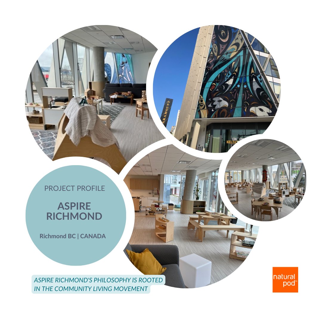 We connected with Carrie McLellan-Haqq, Director of Children's Services at Aspire Richmond, to provide Natural Pod furniture solutions for inclusive child care. 
Let's talk about transforming your program today! 
#learningspace #modularfurniture #sustainabledesign #bcorporation