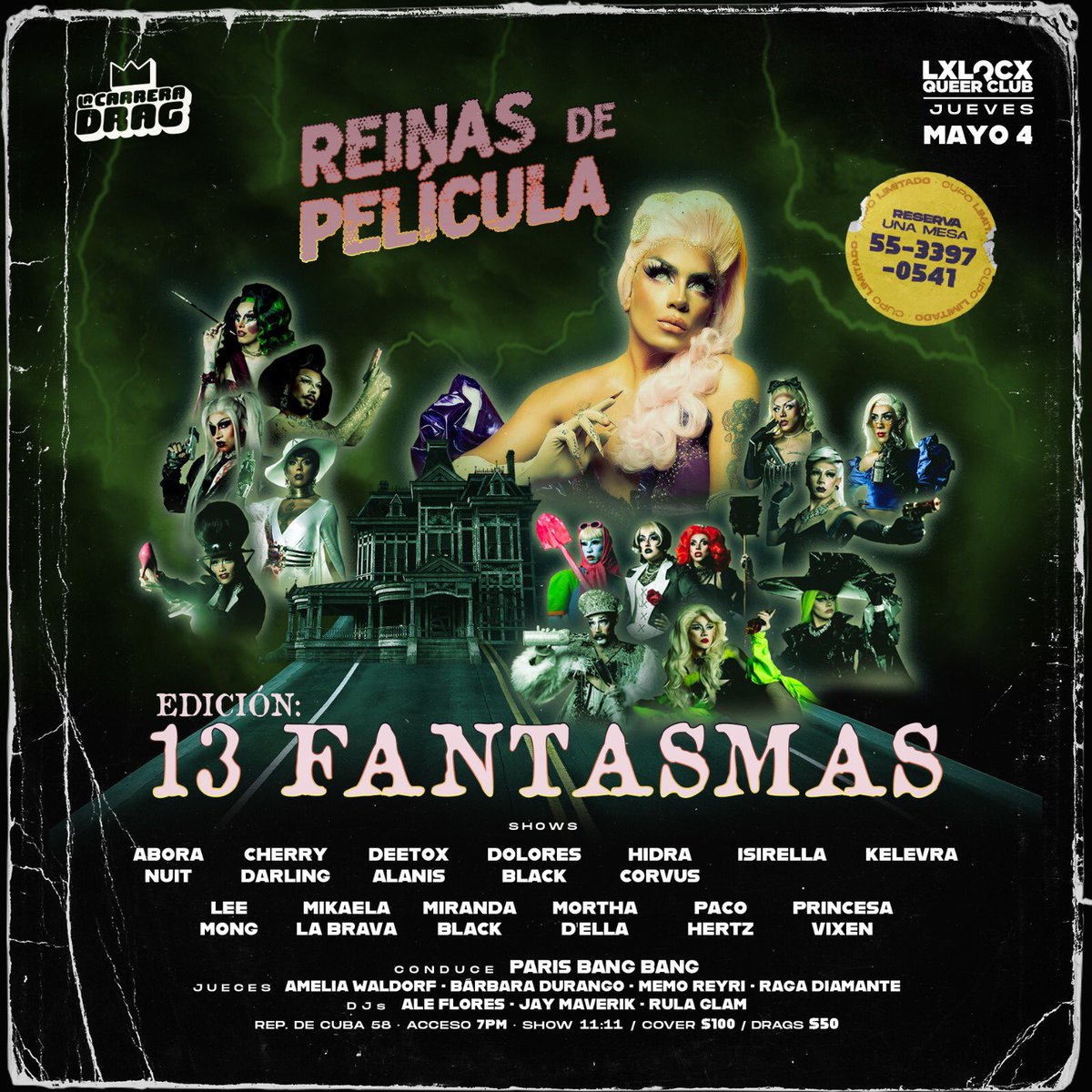 ParisBangBang's tweet photo. Hoy en All Stars 3 hacemos un tributo a una película súper icónica, de mis favoritas: 13 fantasmas!!!! Lxs espero en Lx Locx para vivir esta fantasía del terror millenial+reconocimiento a @jossjimar y compañía por su maravilloso trabajo con Drag Queen Story Hour ❤️ #LCDDLCDMX https://t.co/EYlhzBwqtC