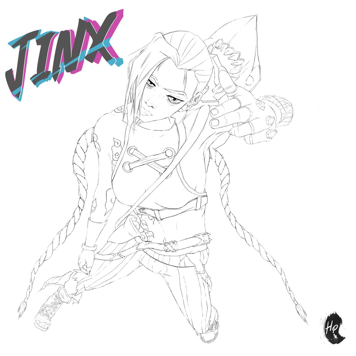 HuePow_'s tweet photo. #jinxfanart @LeagueOfLegends @lol_es 
https://t.co/RJMKwZQUHO https://t.co/Rn72XITSwt