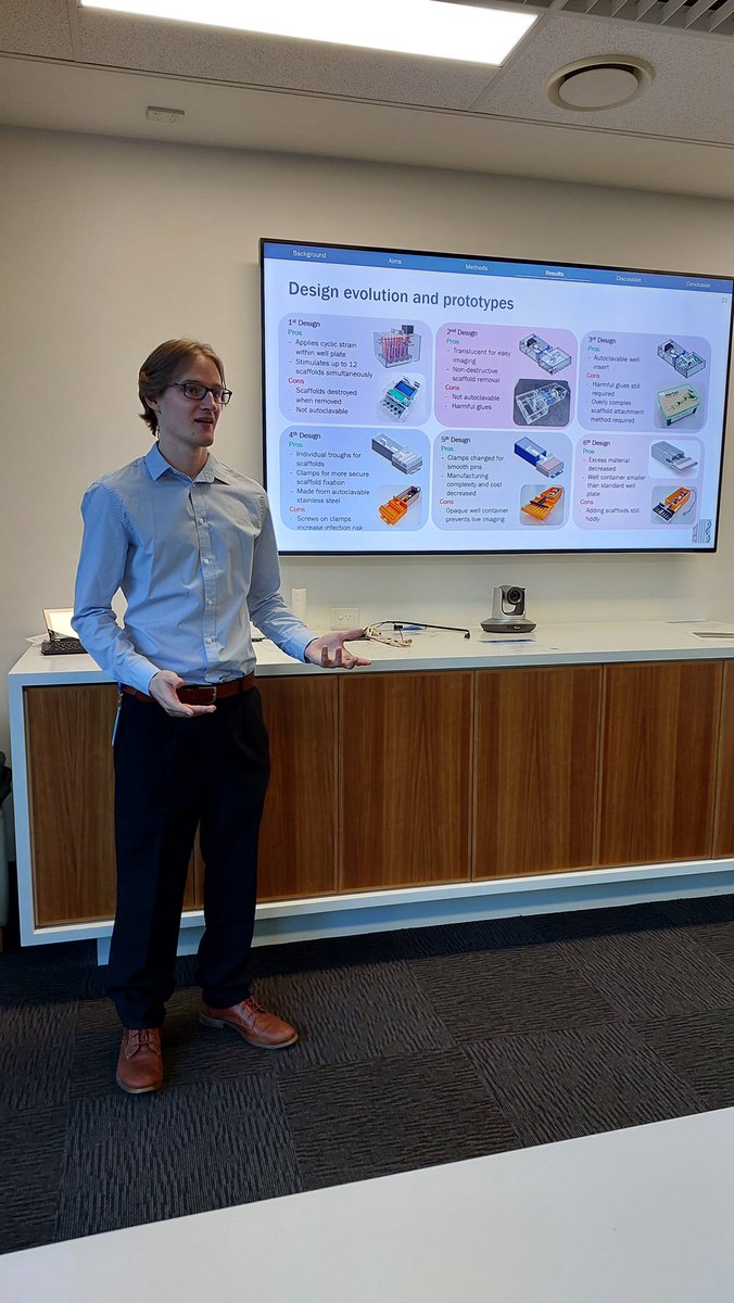 BIOFAB_BNE's tweet photo. Congratulations to Matthias on a #biofabulous Confirmation of Candidature! His work on mechanically stimulating #MEW polycaprolactone #SrBG scaffolds has the potential to enhance #bone regeneration. Excited to see what’s next! @ML_Eames
#bioglass #research #dynamic #PhD https://t.co/iDz45m4vWg