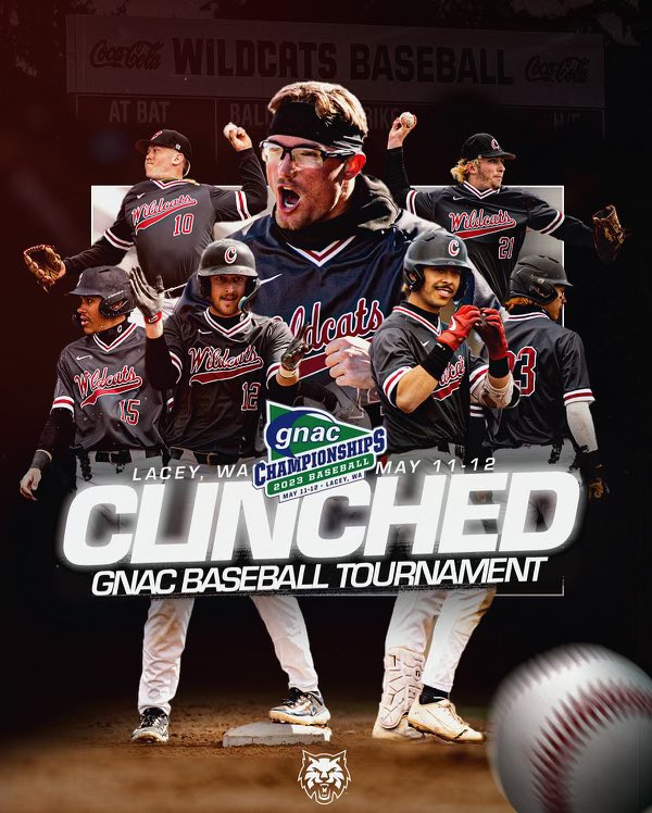 ‘Cats CLINCH a spot in the GNAC tournament with their 12-7 win over Billings! 
#reigncrimson