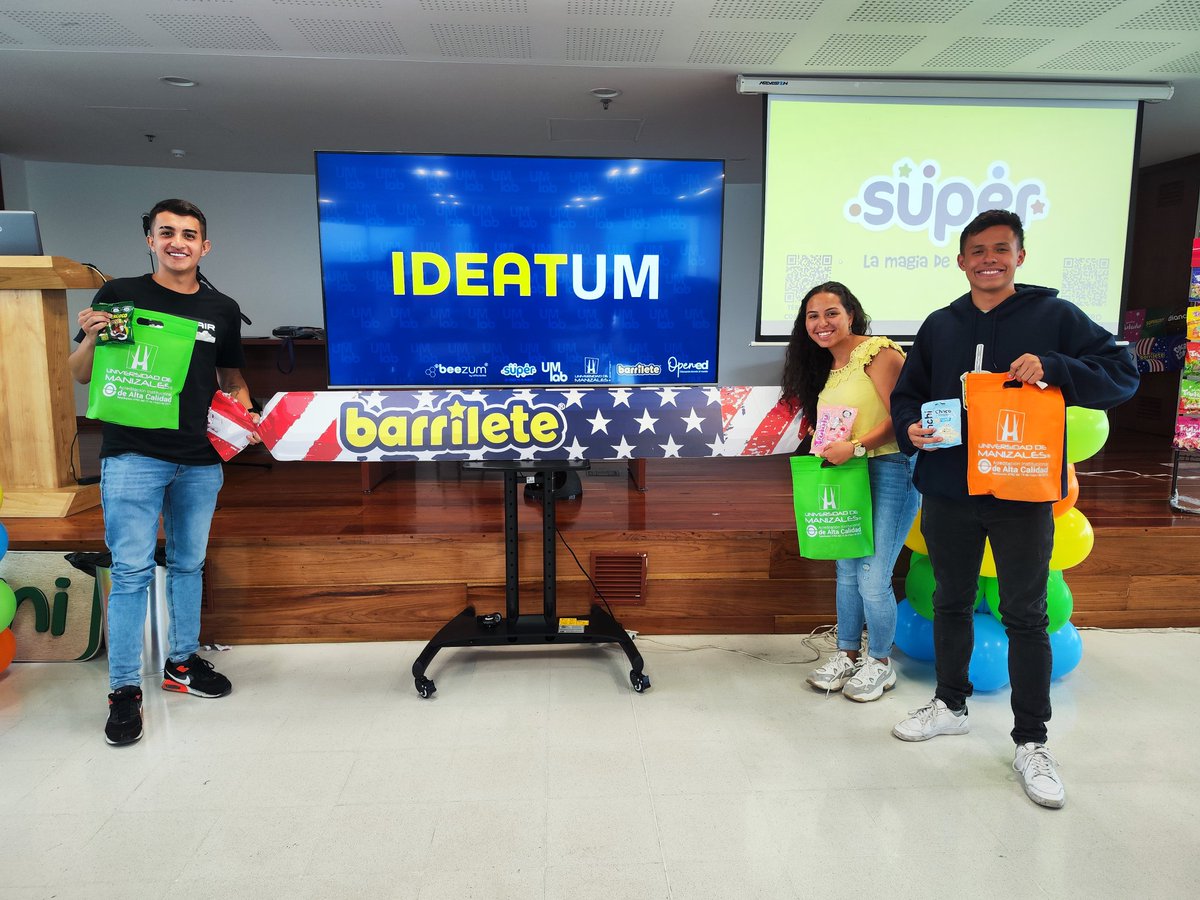 umanizales's tweet photo. #Ideatum
Muchas creatividad y productos innovadores propusieron los estudiantes para la empresa @somos_super. Un espacio para plantear retos, soluciones y compartir experiencias que contribuyan a expandir los productos de Super ๐ https://t.co/5OAHYt4bH2