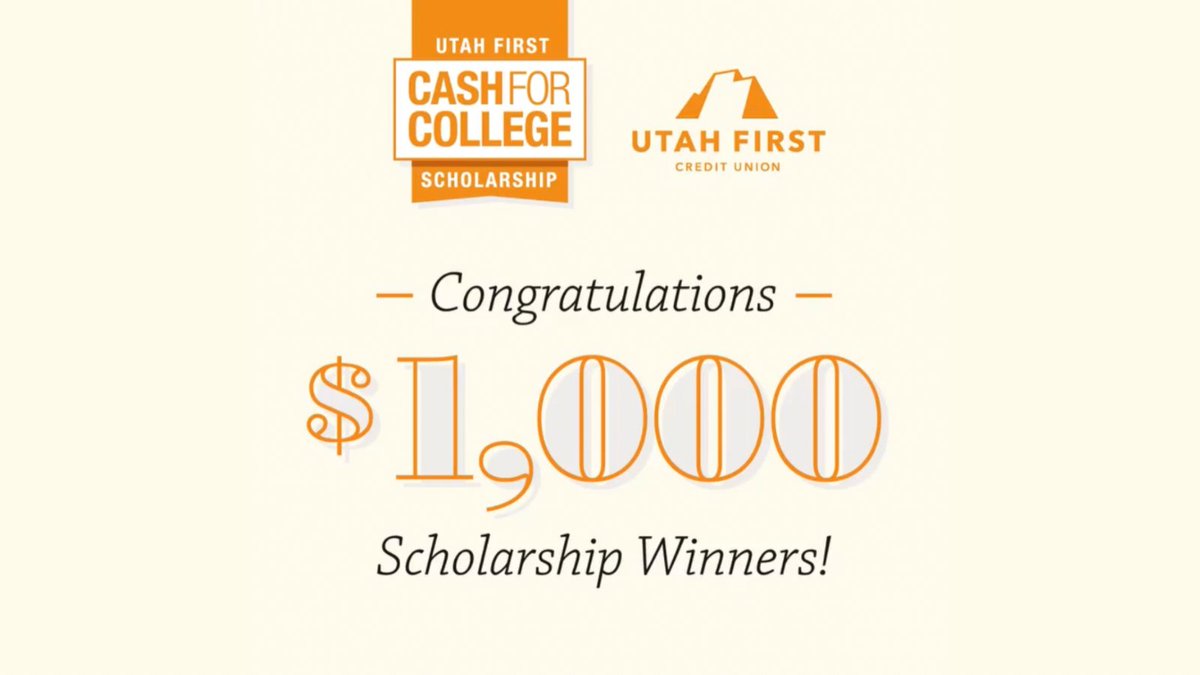 Utah_First's tweet image. Congrats to this quarter's Cash for College winners! We know life of a college student isn't always easy. Between all those late-night study sessions &amp;amp; a diet of ramen noodles and energy drinks, you could use a break. Declare your eligibility at: utahfirst.com/scholarship