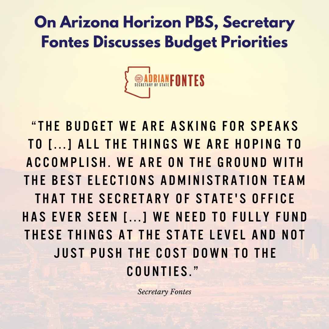 Arizona Secretary of State tweet media