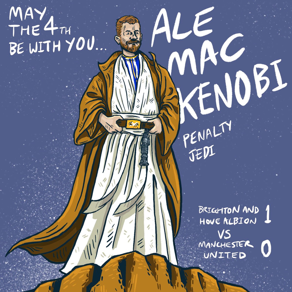 #May4thBeWithYou #BHAFC #AlexisMacAllister #penalty #jedi