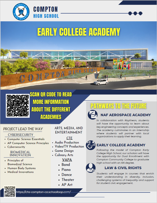 Compton High School on Twitter "Reminder Tonight is the meeting at 5 pm at Compton Early