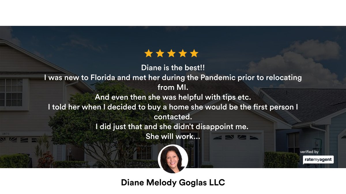 GoglasPa's tweet photo. My latest RateMyAgent review in Casselberry.

https://t.co/HFMeXRg9Jv

...
#ratemyagent #realestate https://t.co/Fq3U6Jg8bf
