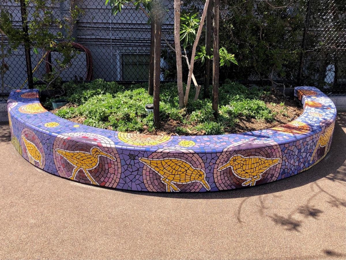 The mosaic project at Sgt. John Macaulay Park in the Tenderloin neighborhood is now complete! A special thanks to the <a href="/THClinicSF/">Tenderloin Housing Clinic (THC)</a> and artist Wilma Wyss for making this stunning piece happen. ✨