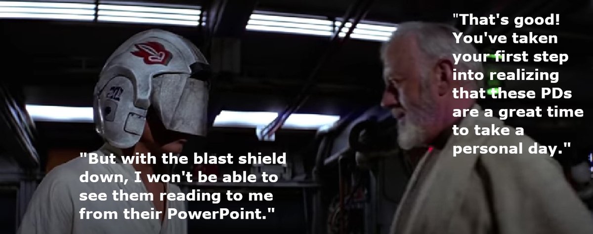 RAD_is_awesome's tweet photo. Rumor is that the original Star Wars' script had the Rebellion hiring ed. consultants to help defeat the Empire, until they realized that the consultants had no actual plan.  This resulted in the "Hokey Religions" line, which eventually made the final cut. https://t.co/fZNCHkXR0T