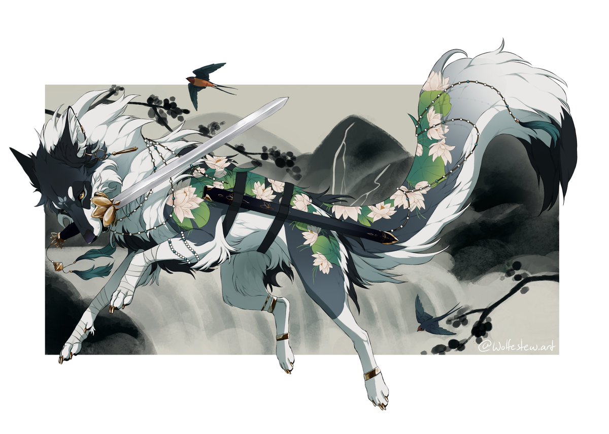 Finished fullbody commission for someone on Instagram! Really beautiful design and I'm happy with how it came out ;;