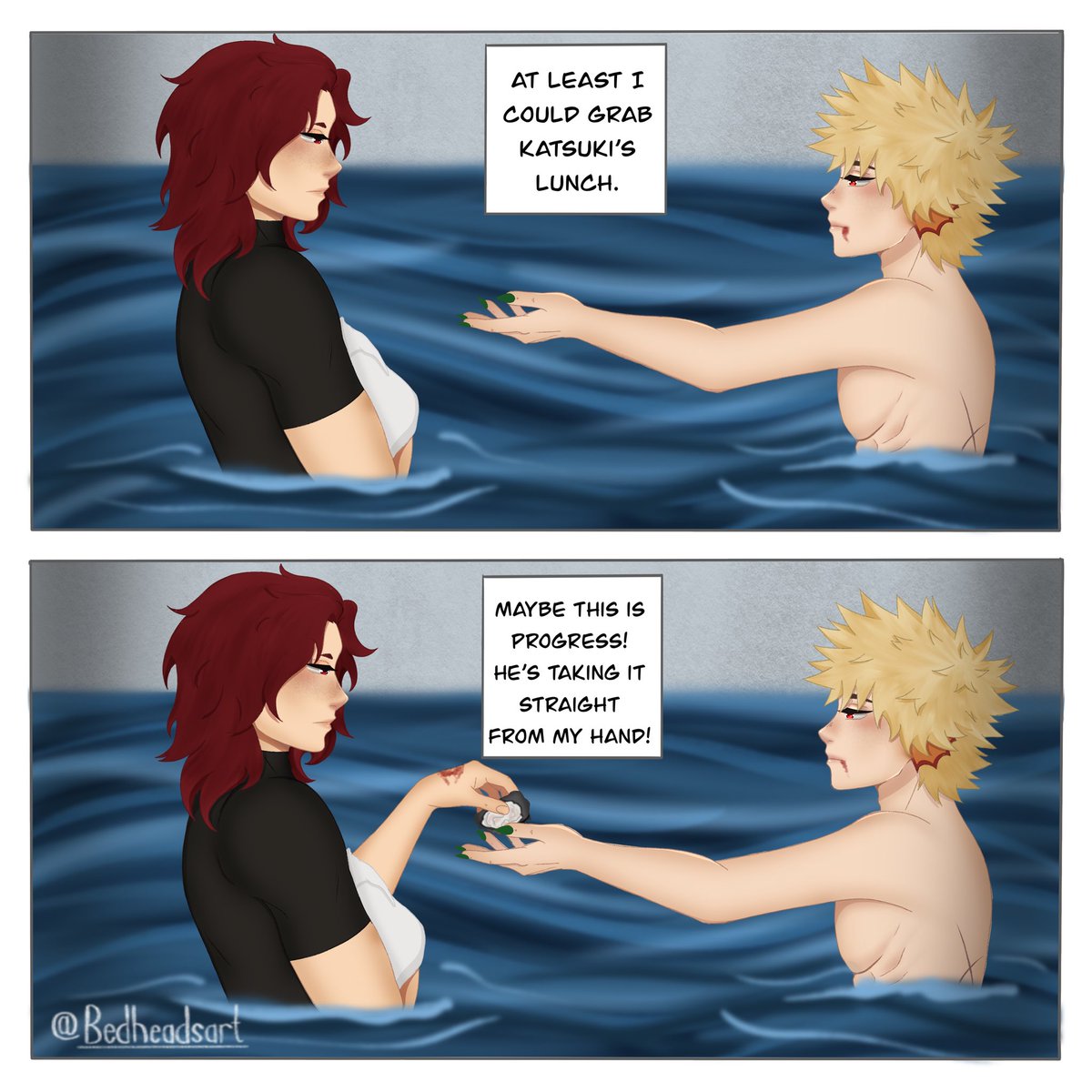 bedheadart's tweet photo. Merman au part 4: Making progress #kiribaku https://t.co/n49RAISErH