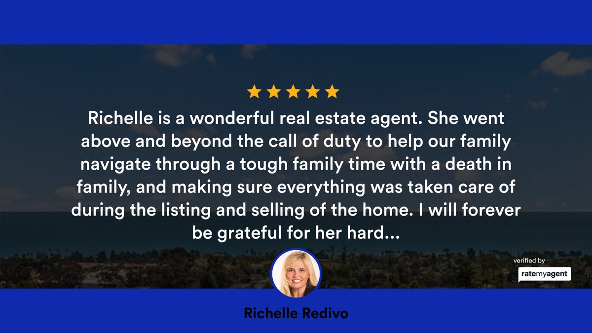 seasideshelley's tweet photo. My latest RateMyAgent review in San Clemente.

https://t.co/EU26BjagDI

...
#ratemyagent #realestate https://t.co/cFsWljuOwO