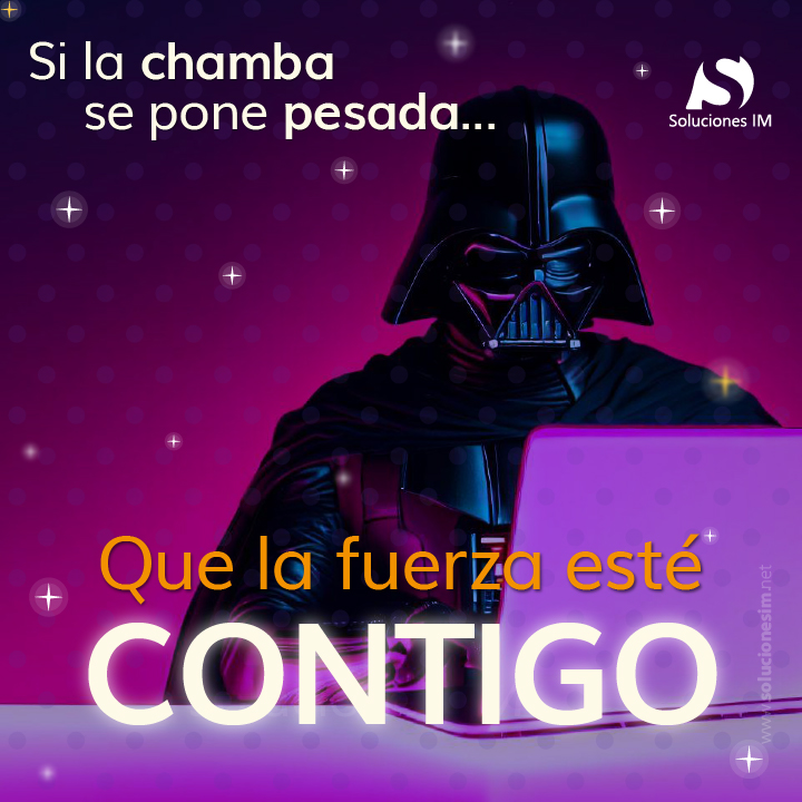 Somos uno con el 𝗱𝗶𝘀𝗲𝗻̃𝗼 y la 𝗰𝗿𝗲𝗮𝘁𝗶𝘃𝗶𝗱𝗮𝗱 está con nosotros.  📷📷
.
.
.
.
#SoucionesIM #Agenciademkt #mktméxico #StarWars #StarWarsDay #maythe4thbewithyou #MayThe4th
