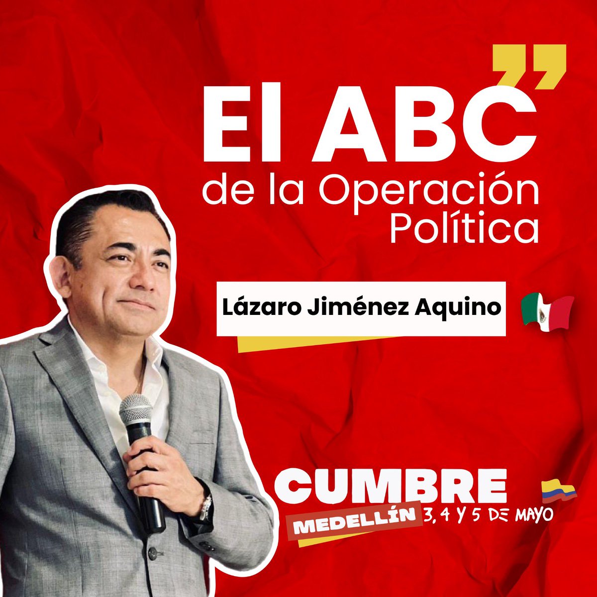 IRHnacional's tweet photo. "EL ABC DE LA OPERACIÓN POLÍTICA" 📚💡Será el tema que exponga nuestro presidente @lazarojimeneza 🇲🇽 en la #CumbreMedellín 🇨🇴 este 5 de mayo a las 9:30 (horario de México).

¡Estamos presentes en los mejores eventos de formación política mundial! https://t.co/aKTJt7AkPg
