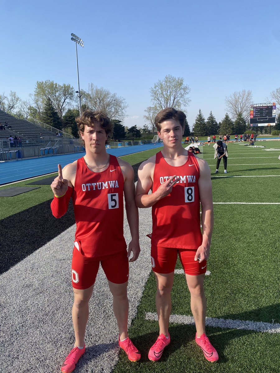 100m conference champ and runner up