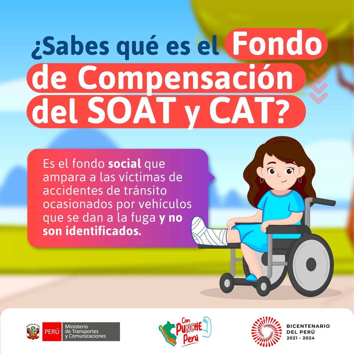 MTC_GobPeru's tweet photo. 👉 ¿Sabes de qué trata el Fondo de Compensación del SOAT y CAT? Hoy te resolvemos esa duda.
▶️ Aquí puedes encontrar la solicitud de acceso al fondo: https://t.co/pxoEEuFuxA
▶️ Encuentra nuestros Centros Desconcentrados Territoriales: https://t.co/iKPUdyyOzD https://t.co/FGA6llf0Ug