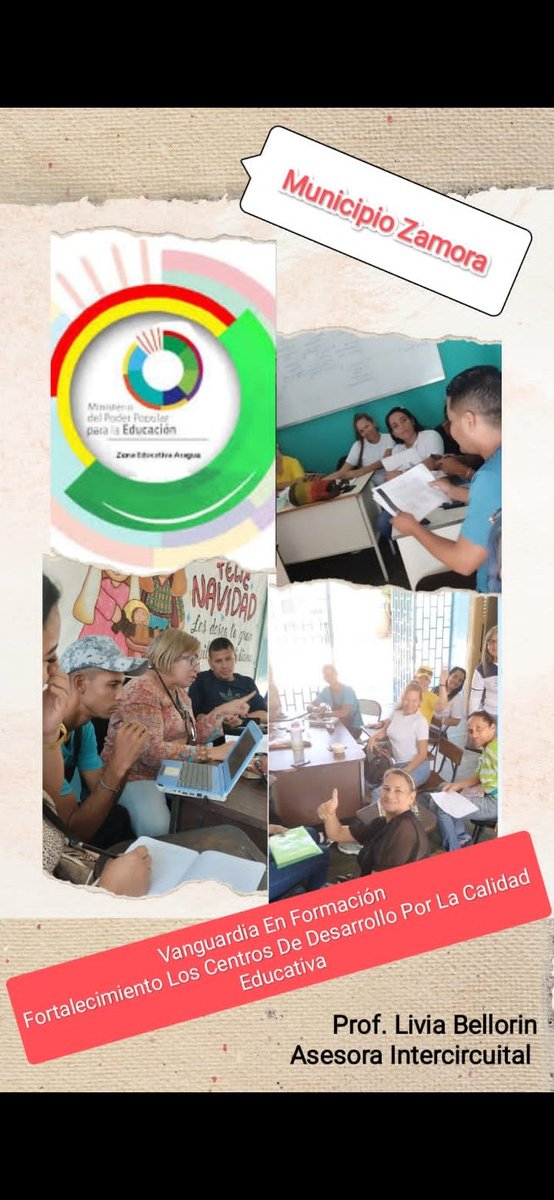 El municipio Zamora en formación con la asesora intercircuital y directora de centro prof Livia bellorin en crecimiento constante, haciendo permanente la construcción de  un equipo de acompañantes pedagógico con ética, profesionalismo y mucha empatia Zamora es zamora.
