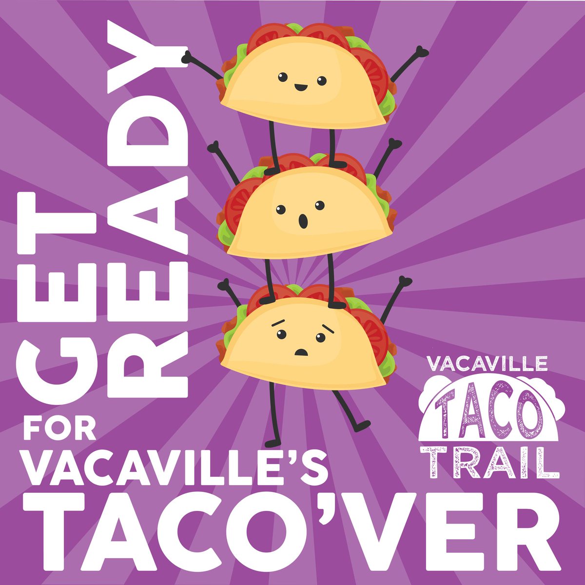 VisitVacaville's tweet photo. Sign-up for the FREE Vacaville Taco Trail today!

Starting tomorrow May 5th - June 2nd get ready to have fun &amp; eat delicious tacos for a chance to win some amazing prizes. 🌮🌮🌮

Sign-up at https://t.co/QvbL3hwqRR

#VisitVacaville #ILoveVacaville https://t.co/hz8xwD1lGt