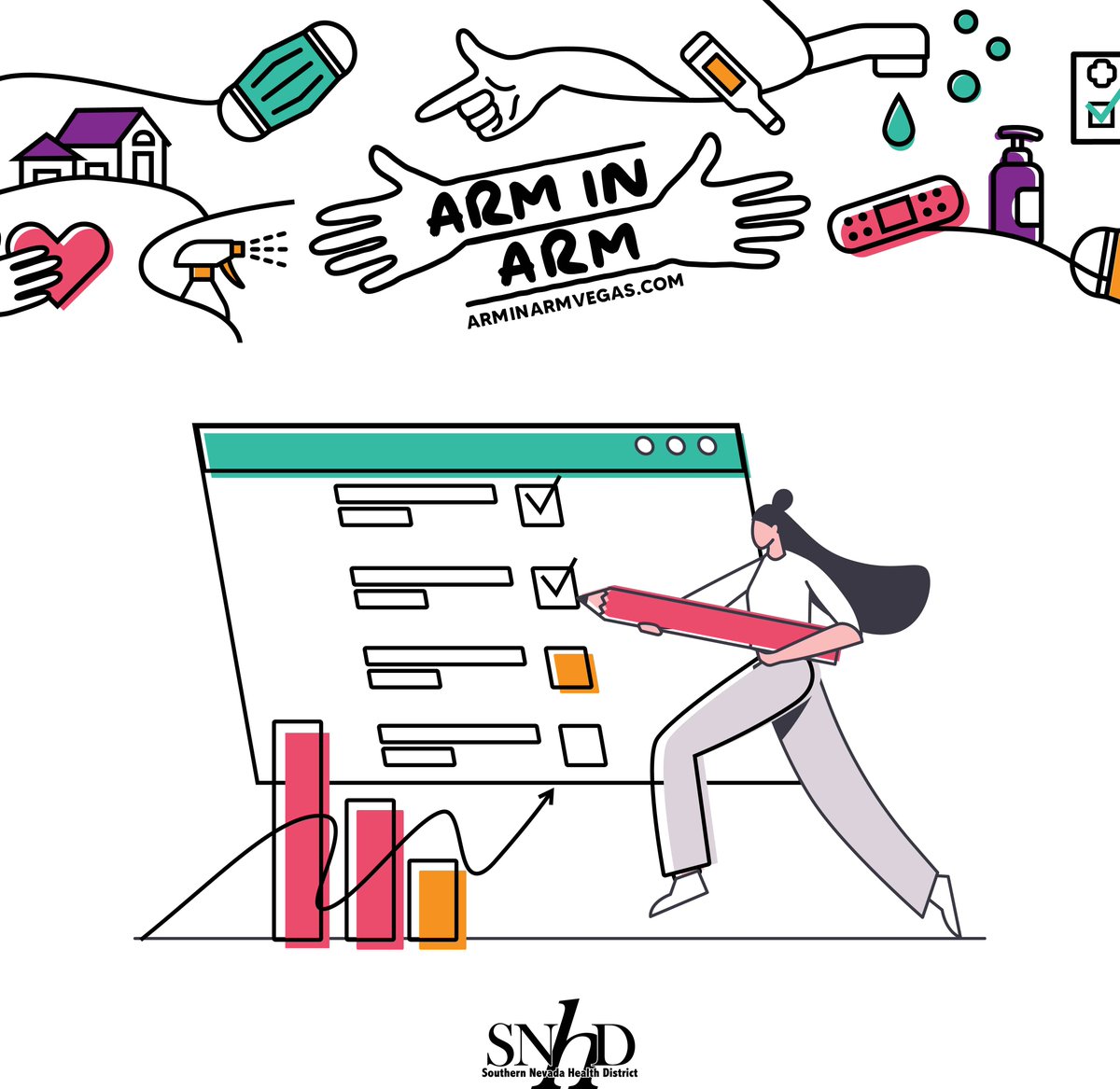 SNHDinfo's tweet photo. Calling all Southern Nevada residents who have had #COVID19! Help inform the Health District about post-COVID conditions, take our brief, anonymous survey. Visit https://t.co/tYgseg1YRb to learn more &amp; participate today! #LocalPublicHealth https://t.co/I7PRAy2Tlm