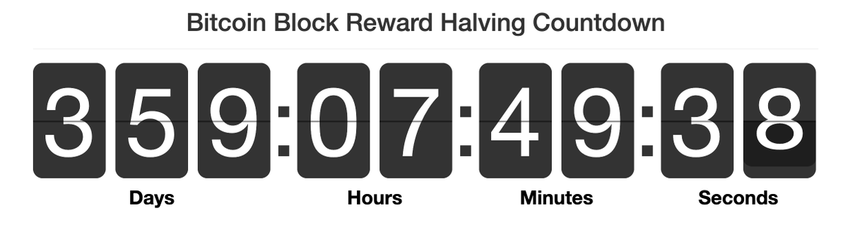 Excellion's tweet photo. May the 4th Halving be with you soon. #Bitcoin https://t.co/5QbZLYLVmz