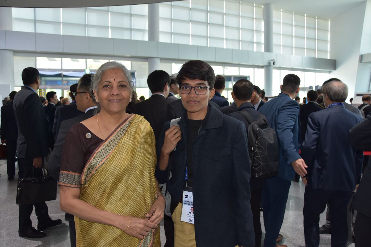 With the honourable finance minister of India, Nirmala Sitharaman
@YouthForAsia @ADBandNGOs