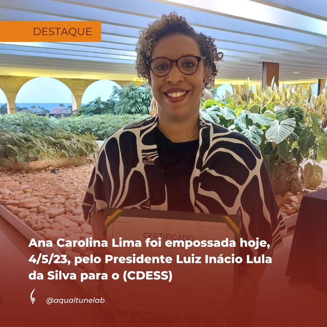 AqualtuneLab's tweet photo. 🎉🎉🎉 𝑸𝒖𝒆 𝒐𝒓𝒈𝒖𝒍𝒉𝒐, 𝑨𝒏𝒂 𝑪𝒂𝒓𝒐𝒍𝒊𝒏𝒂 𝑳𝒊𝒎𝒂! 🎉🎉🎉

A nossa codiretora Ana Carolina Lima (@aanacarolina)  foi empossada hoje, 4/5/23, pelo Presidente Luiz Inácio Lula da Silva (@lulaoficial) para ser uma das Conselheiras do (CDESS). + https://t.co/pcAG96E5Qp