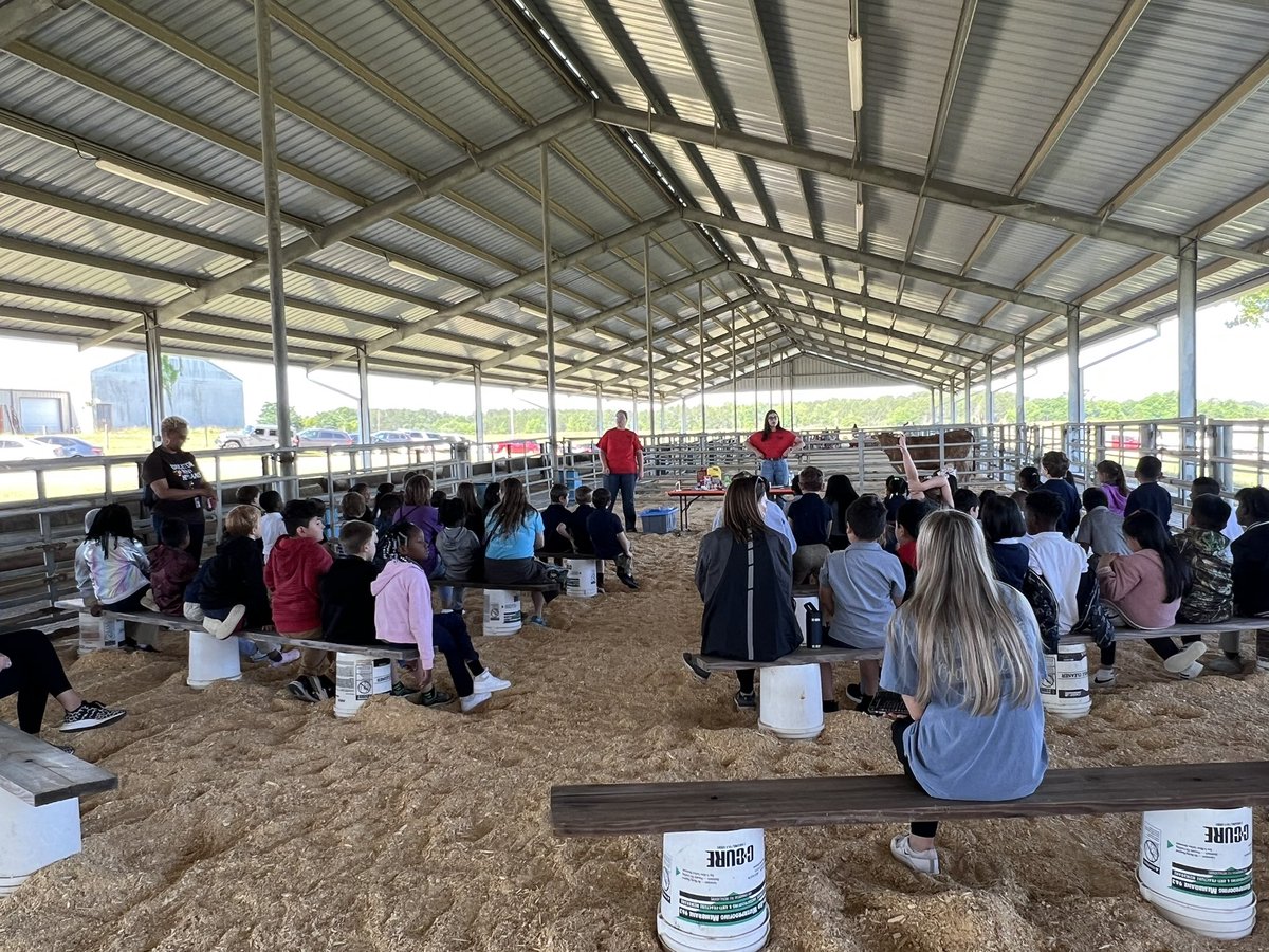 DrJJTuga's tweet photo. Our UGA Tifton Animal and Dairy Science department kicked off the 2023 First Grade Field Day today - for the first time since 2019!  What a great day and way to share about animal agriculture and the ag industry! Who’s ready for day two? #UGABeef #UGACAES #UGATiftonADS https://t.co/5H8UefpWG6