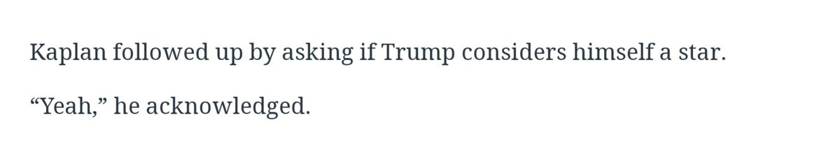 LarryNoble_DC's tweet photo. It looks like Trump still believes that, as a "star," he has the ability to get away with sexually assaulting  women.  While he also apparently believes this "star power" is based on a million years of history, at least he seems to be unsure whether its unfortunate or fortunate. https://t.co/kZ1PbkM8AS