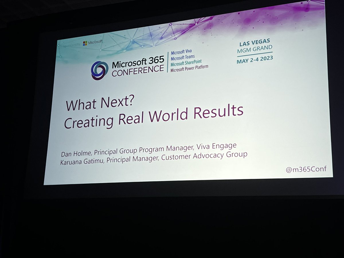 KrisWilson88's tweet photo. @Karuana and @danholme #closingkeynote and tying this week altogether. 😎👨💻👩🏻💻💙
#copilot #microsoftviva #adoption101
#community
#vivaengage
#Teams #SharePoint
#M365 @M365CONF @MicrosoftViva @Microsoft_CP https://t.co/hT7hnBxhs6