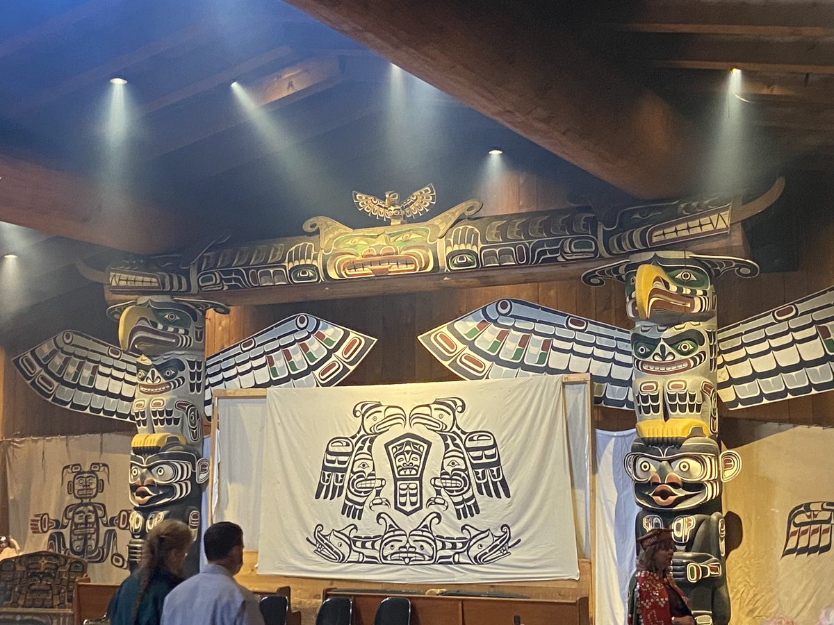 Inside the Big House in Alert Bay, BC. #lindbladexpeditions