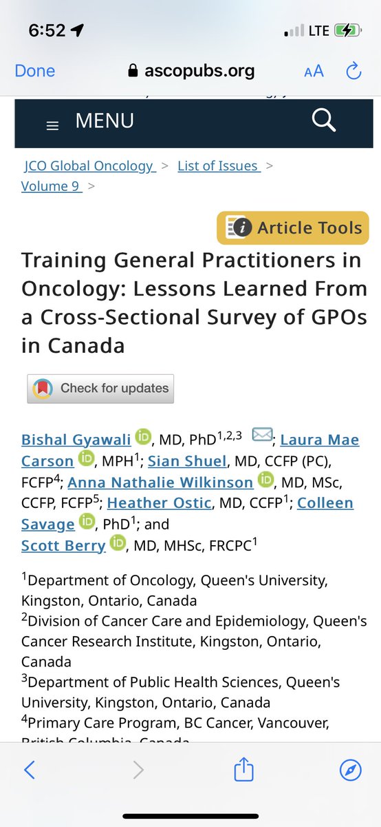 Bishal Gyawali, MD, PhD, FASCO (@oncology_bg) on Twitter photo In this paper published today <a href="/JCOGO_ASCO/">JCO Global Oncology</a> we describe lessons learned from a survey of Canadian GPOs on how GPs can be effectively trained and utilized under the task-sharing and task-shifting models to care for an patients with cancer. ascopubs.org/doi/full/10.12… <a href="/QueensGlobalOnc/">Queen’s Global Oncology Program</a> In this paper published today <a href="/JCOGO_ASCO/">JCO Global Oncology</a> we describe lessons learned from a survey of Canadian GPOs on how GPs can be effectively trained and utilized under the task-sharing and task-shifting models to care for an patients with cancer. ascopubs.org/doi/full/10.12… <a href="/QueensGlobalOnc/">Queen’s Global Oncology Program</a>