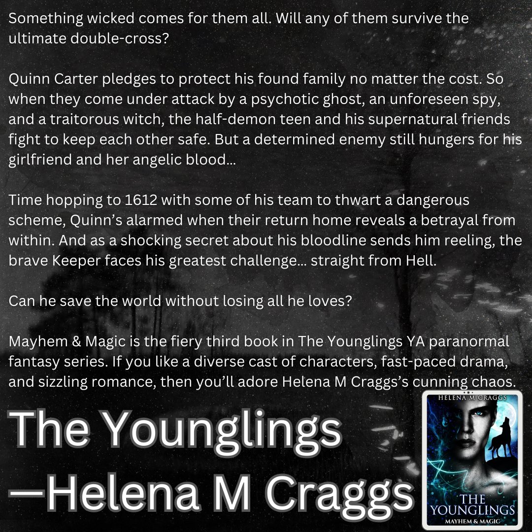 Mayhem & Magic
The Younglings
By: Helena M Craggs

THE EVERYDAY WORLD IS FULL OF STRANGE AND MAGICAL CREATURES, AND SOME OF THEM DON’T PLAY NICE …

#mayhemandmagic #theyounglings #helenamcraggs #indiebooks #comingofagestories #bookTwitter #booktwt #fantasyreads #paranormalbooks